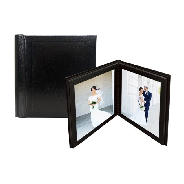 Parade XL Album in 4x6 and 6x4 showing simulated leather cover with comb construction and 18 leaves for 36 prints