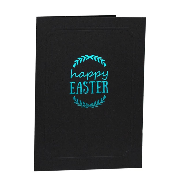 Black Mascot Folder with event foil imprinting showing custom design and date on folder cover