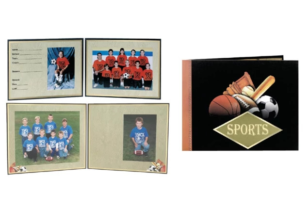 PM All Sports Folder open showing slip-in side loading design with two print openings