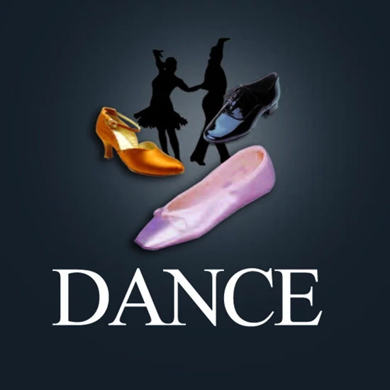 PS-108 Dance Memory Mate front showing multi-color dance design with black border and side-loading construction