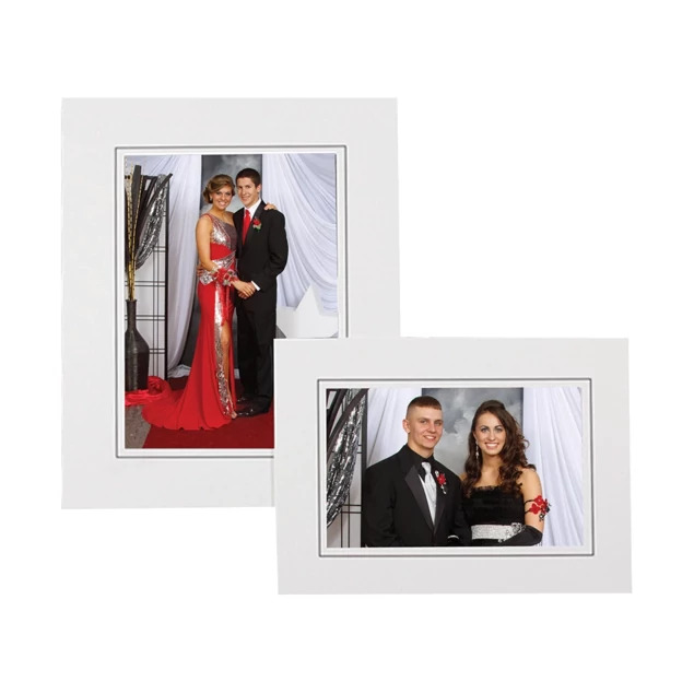 White Event Easel shown vertical and horizontal with dual easel back and thumb tab design