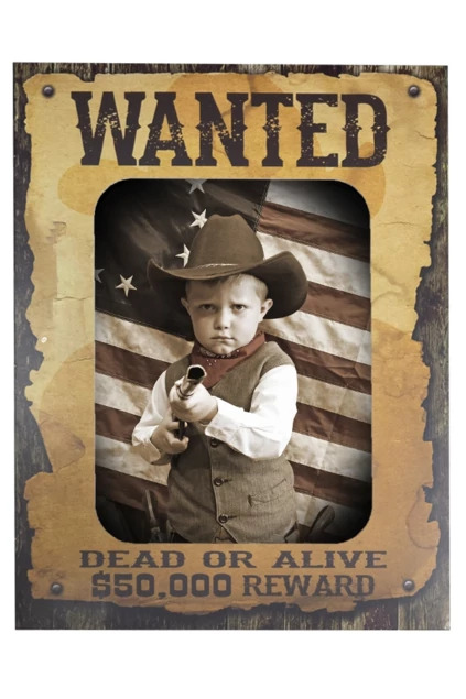 Tyndell Western Poster in Wanted Dead or Alive style vertical orientation showing bottom loading design