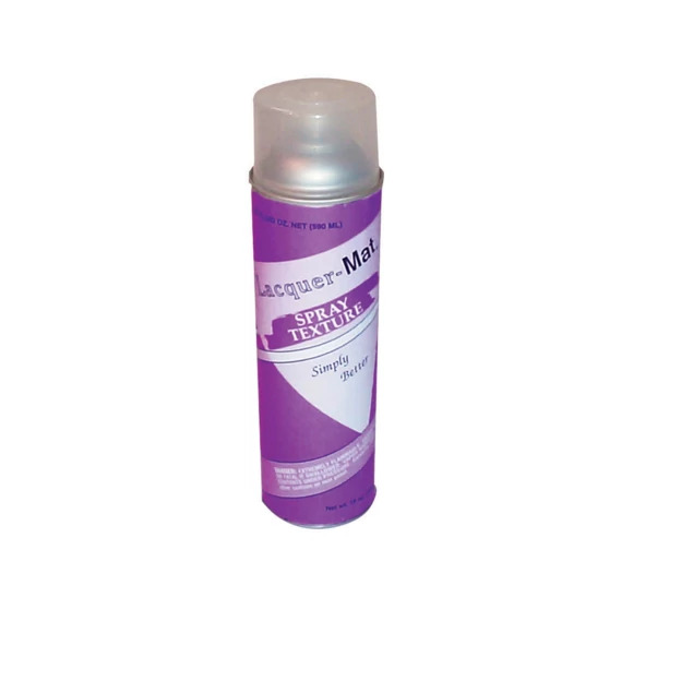 Texture Spray lacquer in purple can showing heavy bodied formula for adding textured finish over other lacquers on photo prints