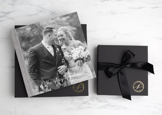 Matte Black Tyndell 2" Square Presentation Box 8x10, 9x12, 11x14 horizontal/vertical