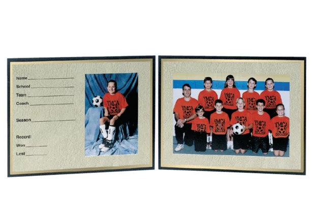 PM All Sports Folder paired with PM-2010 All Sports Memory Mate showing coordinating sports photo package