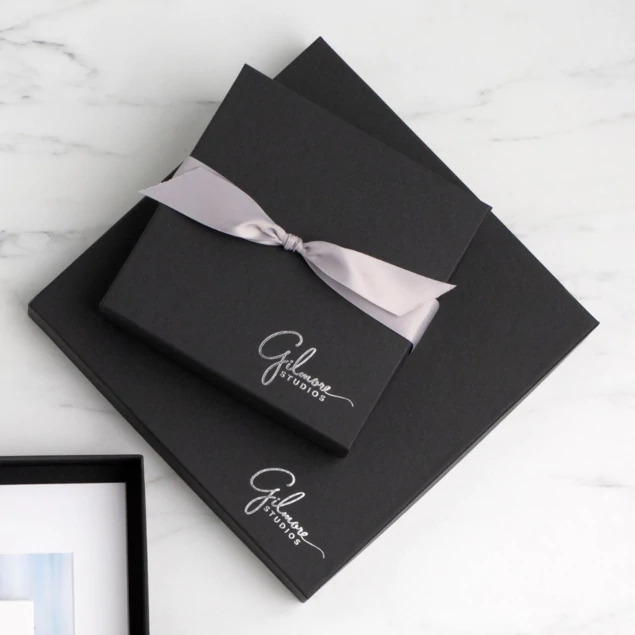 Matte Black Tyndell 2" Square Presentation Box 8x10, 9x12, 11x14 horizontal/vertical