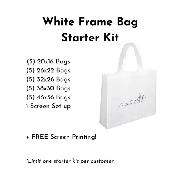 Frame Bag Starter Kits in Black, White, Slate, and Chocolate showing all available color options