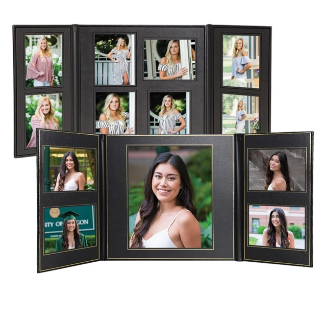 Black Custom View Folio Covers in 80-3 and W-8 styles shown closed
