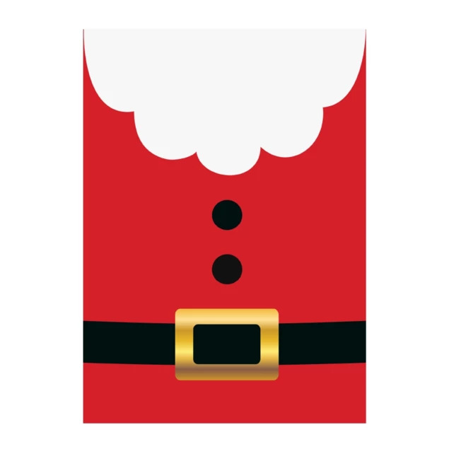 Santa Belt Folder in 4x6 showing red and gold foil belt design for Santa and holiday event photos