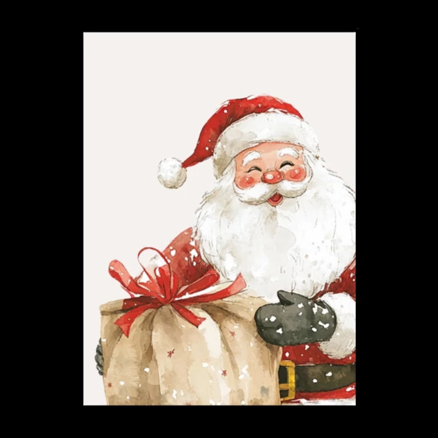 Santa Stripes Folders in 4x6 and 5x7 showing white finish with Santa stripe motif for holiday portrait delivery