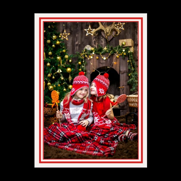 Santa Hat Folder showing white finish with festive Santa hat design for Christmas and holiday event photos