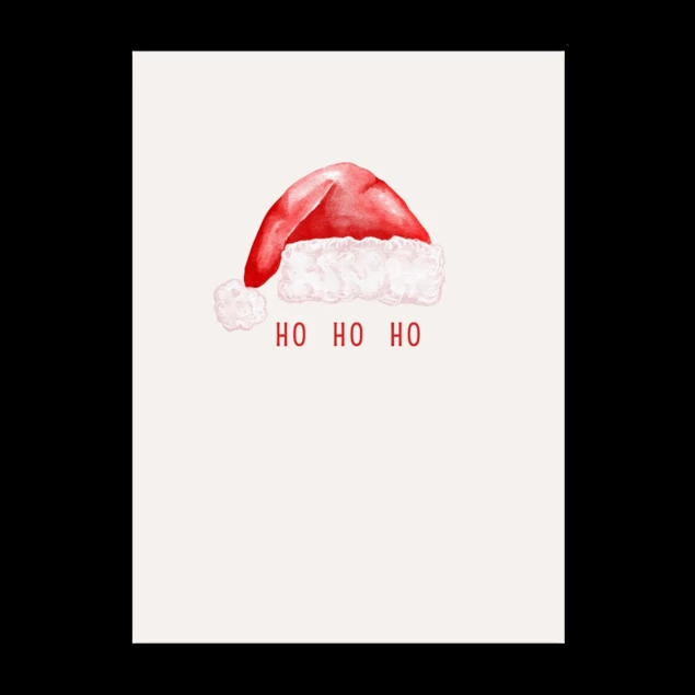 Santa Hat Folders in 4x6 and 5x7 showing white finish with Santa hat motif for holiday portrait delivery