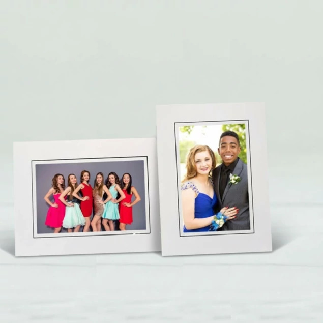 White Event Easel with black border showing glossy finish and bottom-loading design for event photography