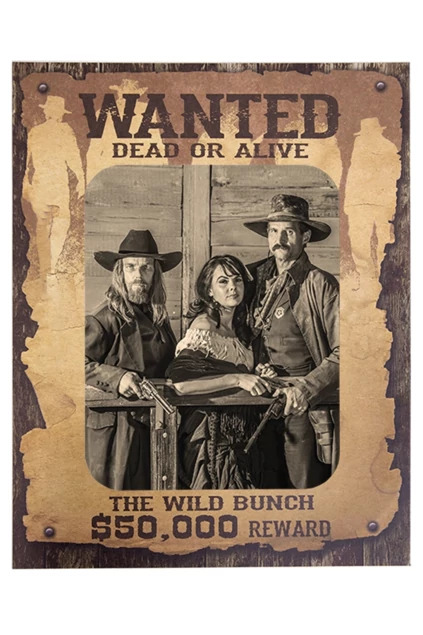 Tyndell Western Poster in Wild Bunch style vertical orientation showing full color printed western themed mat