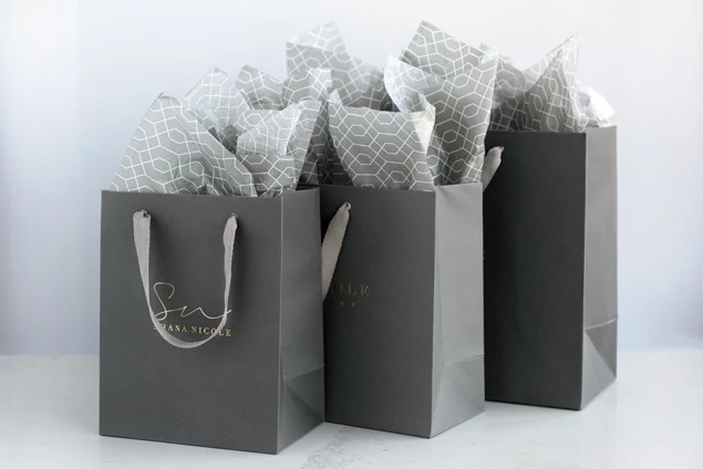 Slate gray Euro Tote bags in multiple sizes shown together highlighting size range options
