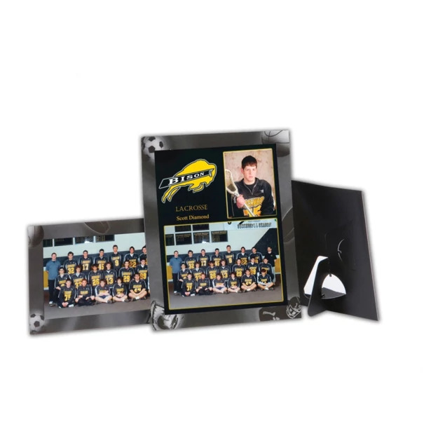 Digital Sports Mounts stacked showing UV sports graphics and gradated black design in 5x7 and 8x10 sizes