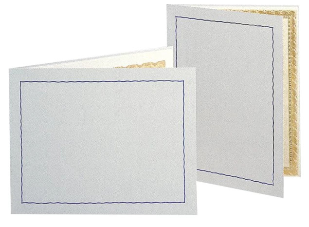 Gray Color Print Mount Folder open showing acetate insert for full view of photo or certificate