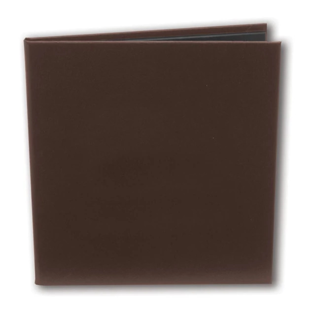 Brown CD-1 Holder with plain cover closed showing disc packaging option