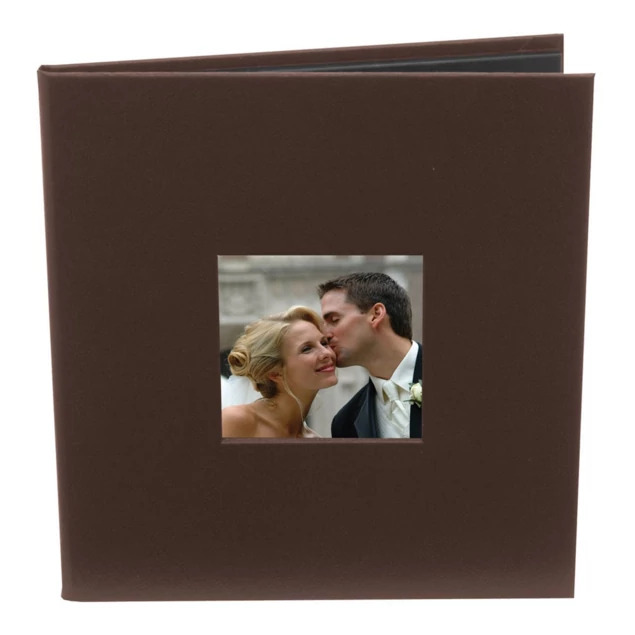 Brown CD-1 Holder with 2x2 square window cover showing thumbnail image display option