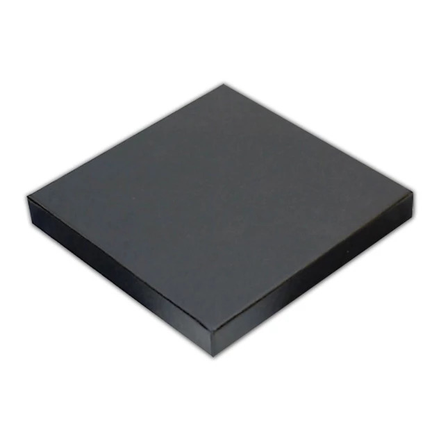 Black satin finish CD Album Gift Box measuring 5.75 x 5.75 x .75 inches for single CD or DVD album delivery