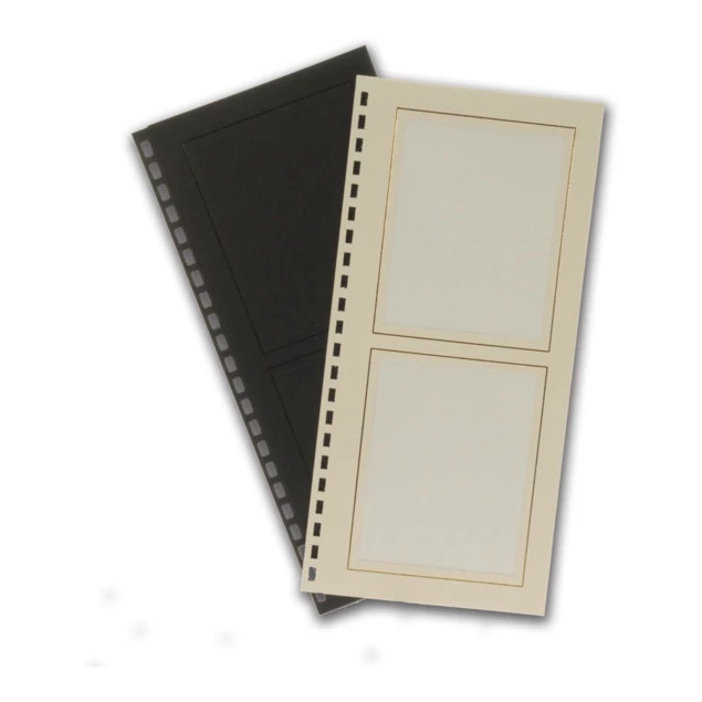 Encore Album inserts in Black Black showing mat-style slip-in pages for 4x5 and 4x6 photos sold in packs of 10