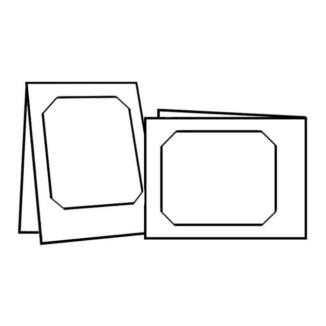 PS-209 Cheer Easel Mount in 8x10 6x8 showing multi-color cheer design with black border and corner tuck design