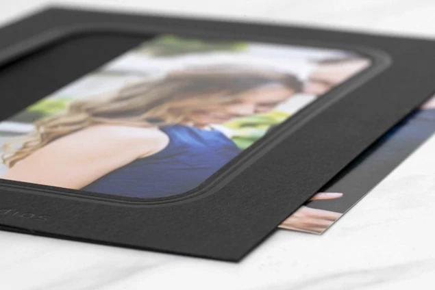 Midnight Mount shown vertical and horizontal displaying dual easel back and slip-in side loading design