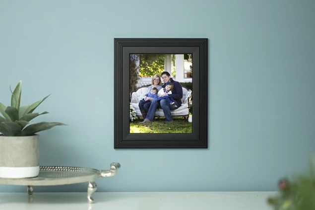 Black Ready Made Frame in 8x10 showing wood construction with subtle decorative edge detail