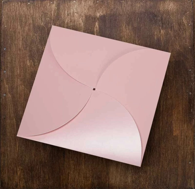 Bubblegum pink CD Petal holder showing petal fold design for CD or DVD delivery