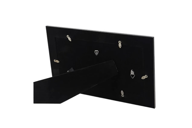 Panoramic Frame 5x10 showing glass front and velour door easel back for tabletop display